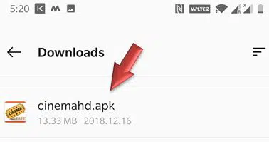 Download cinemahd apk file